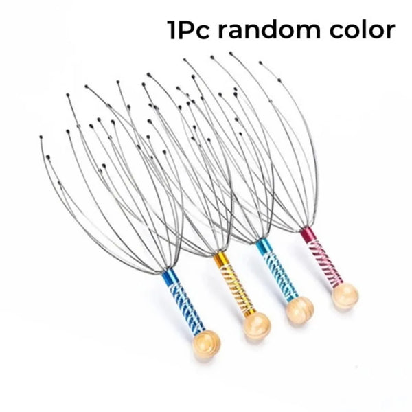 Head Massager Stainless Steel Engraved Head Relaxer Brain Massage Claw Scalp Scratcher Itch Reliever.